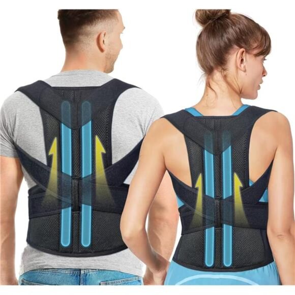 Back Brace Posture Corrector for Women and Men Back Lumbar Support Shoulder - Picture 1 of 7